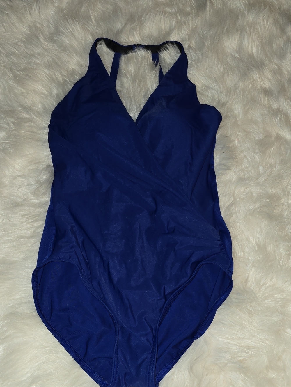 Miraclesuit Wrapsody Royal Blue One Piece Swimsuit SIZE 8